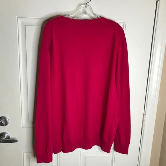Cutter & Buck Thin Knit V-Neck Sweater Wildfire NEW ~ Size 1XB - Picture 4 of 5